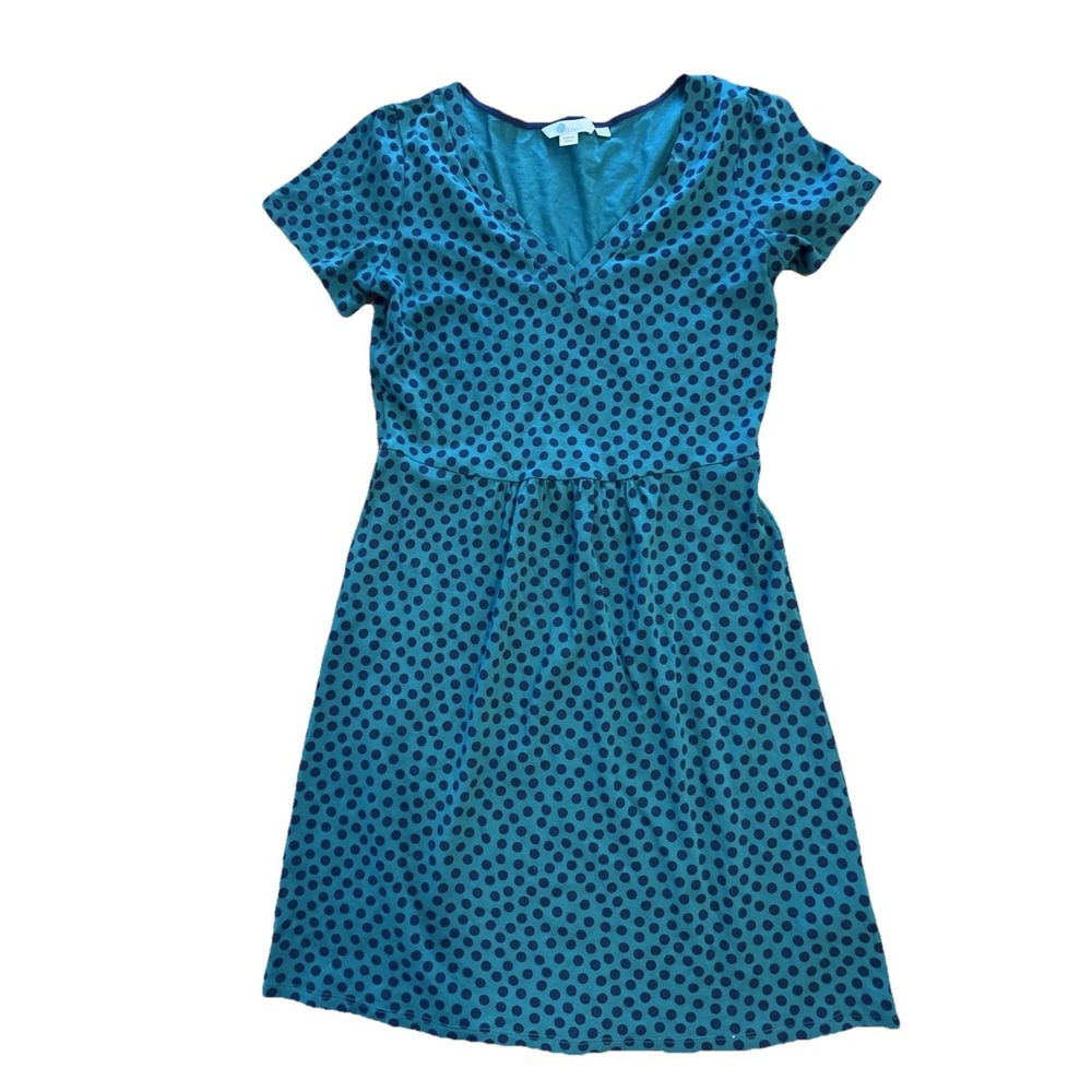 Boden Women's Dress green Navy polka dot Dress Size 6 Petite